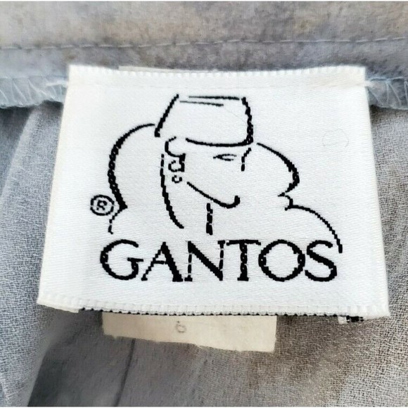 GANTOS Women’s Sz 6 Palazzo Pants Split Wide Leg Double Layered Floral Side Zip - Picture 4 of 6